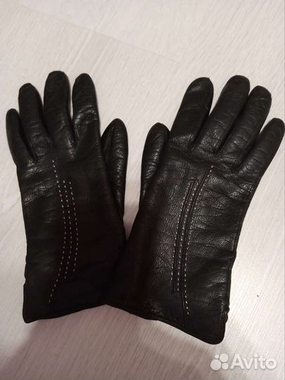 Перчатки женские кожаные