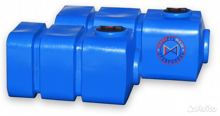 Пластиковая ёмкость 750 литров, квадрат, горизонт