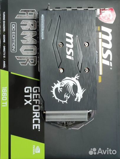 Видеокарта msi GeForce GTX 1660 Ti armor 6G