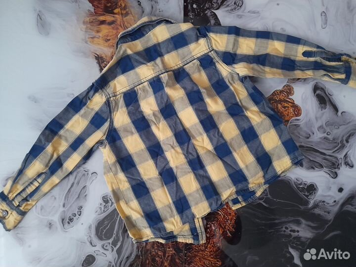 Рубашка в клетку детская жёлтая Lee cooper 3- 4 г