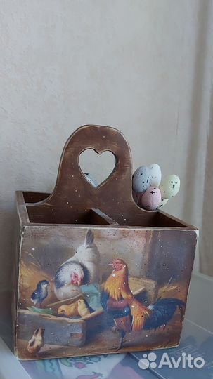 Короб пасхальный,декупаж