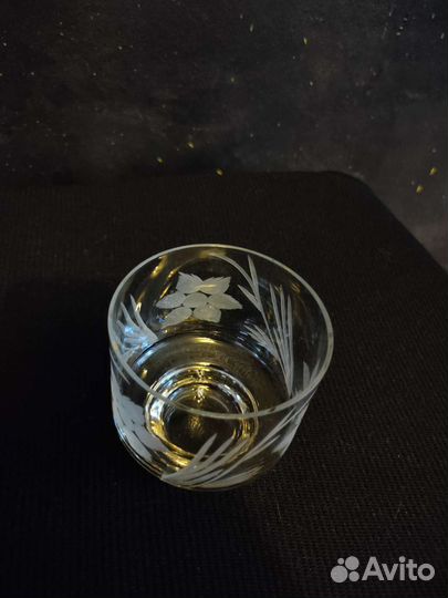 Бокал хрустальный с цветами СССР