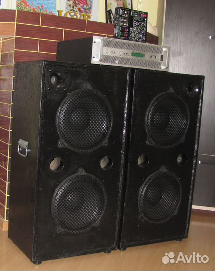 Колонки F-Sound 2100W Pro-212 2шт Усилитель Микшер