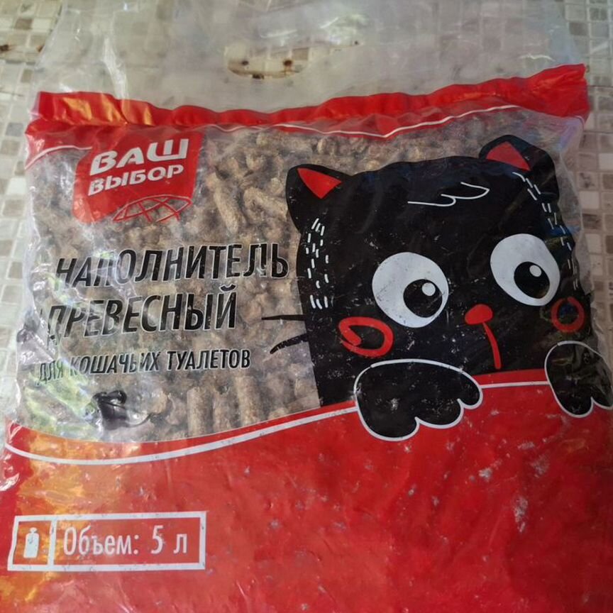 Наполнитель для кошачьего туалета древесный