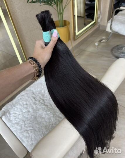 Волосы для наращивания черные 50 60 70 80 см