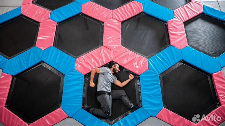 Секця сборных шестиугольных фитнес батутов