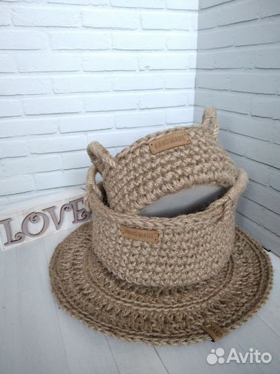 Джутовая корзина