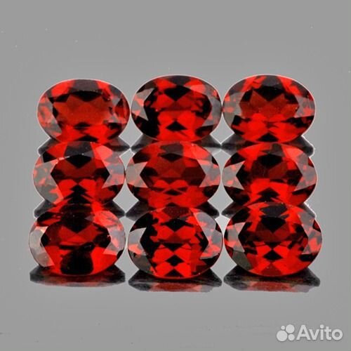 Гранат натуральный 4,21Ct 5х4мм 9шт VVS Овал