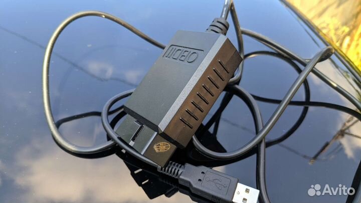 Проводной сканер ELM327 USB CH340. Русская версия