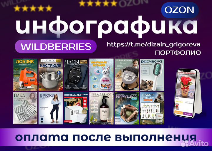 Инфографика для маркетплейсов wildberries ozon