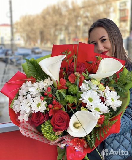 Цветы каллы антуриум альстромерия лилии доставка