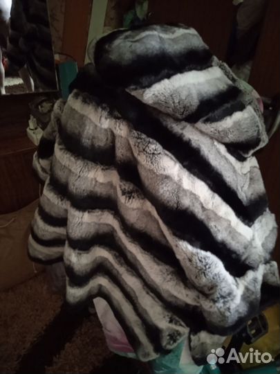 Шуба кролик рекс новая