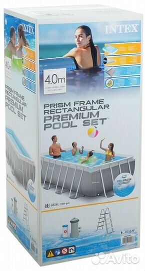 Каркасный бассейн 400x200x100 см прямоугольный