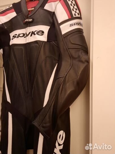Мотокостюм комбинезон Spyke кожанный 50 размер (М)
