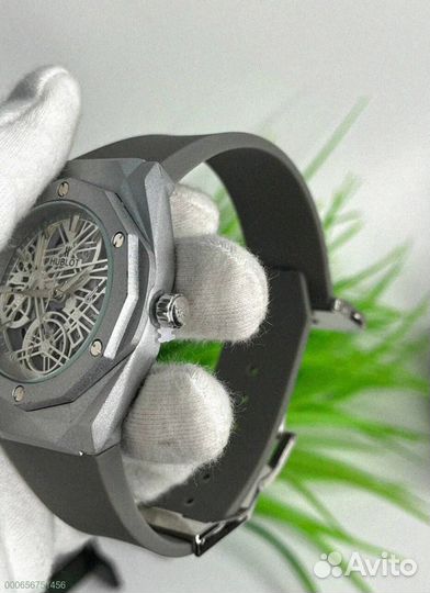 Часы наручные Hublot WHB3 серебро (Арт.47593)