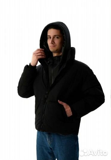 Съемный капюшон капор черный непромокаемый шапка