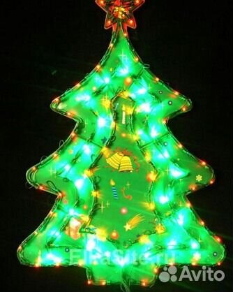Новогодняя елочка светодиодная, пано