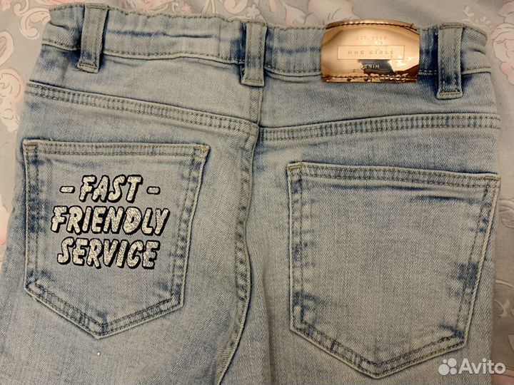 Пакет Джинсы новые Mango7-8/128,reserved128