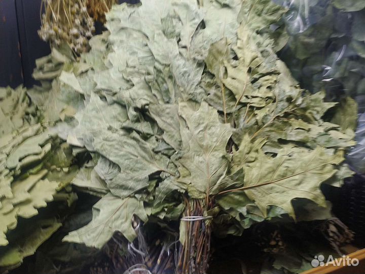 Банная лавка. Веники, травы. Всё для отдыха