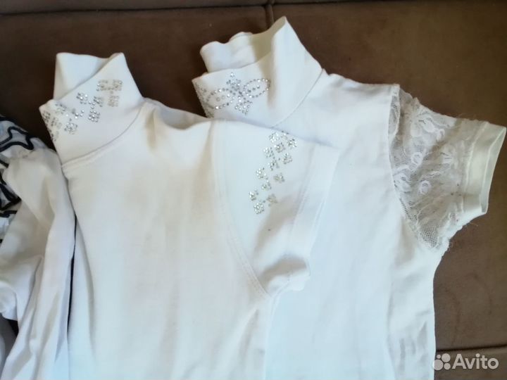 Школьный сарафан акула 122, рубашка и 2 блузки