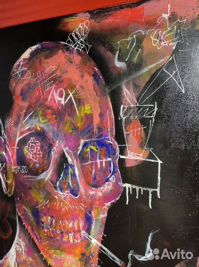 Картина 90х70 череп