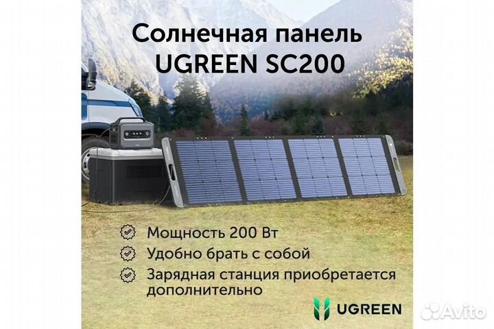 Солнечная панель портативная ugreen SC200 (15114