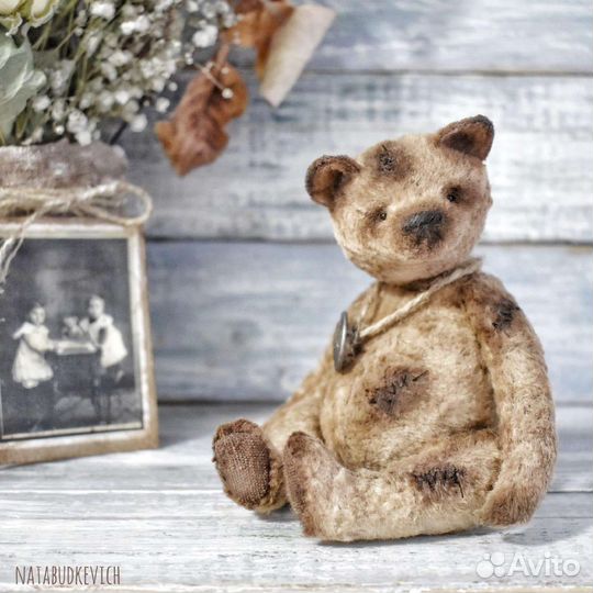 Мишка тедди винтаж ручная работа авторская игрушка
