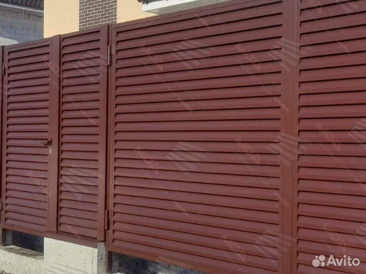 Забор жалюзи из металла