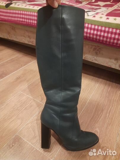 Сапоги женские зимние кожаные 39
