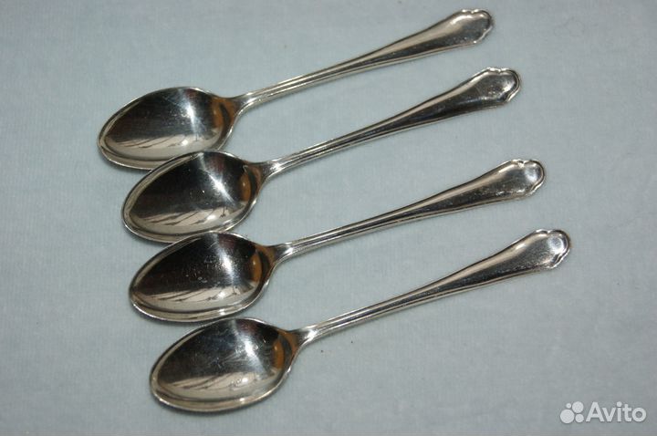 Набор 4 ложки кофейных серебро 925 англия 1920