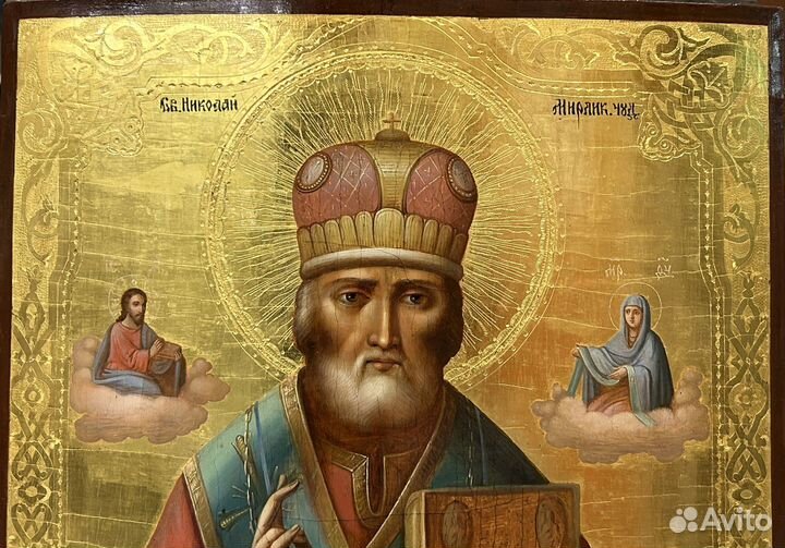 Икона Николай Чудотворец Золото Размер