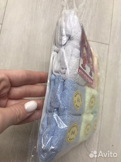 Носочки махровые для новорожденных 0-6 месяцев