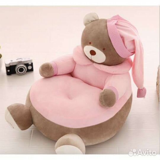 Детское мягкое кресло игрушка мишка