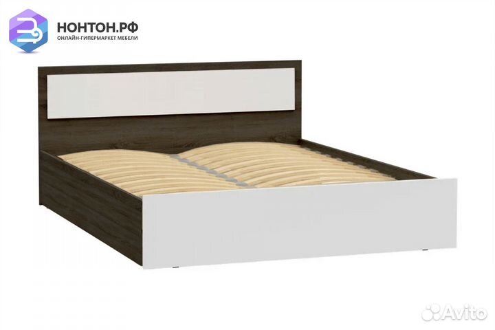 Кровать Мартина с подъемным механизмом белый / вен