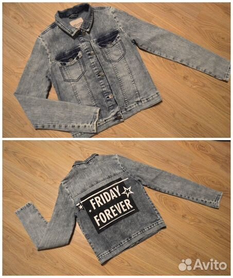 Джинсовая куртка на девочку 164см