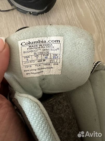 Ботинки зимние columbia 40 р