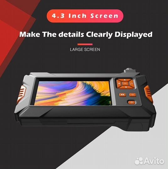 Профессиональный эндоскоп 8мм 5м 2 камеры