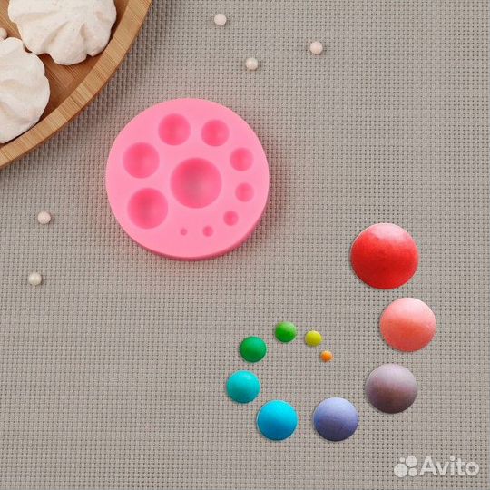 Молд Доляна «Полусфера», 6,56,51,5 см, цвет микс