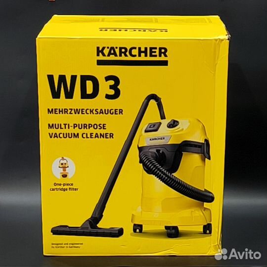 Пылесос Karcher WD 3 P V - 17/4/20 розетка (новый)