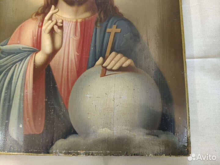 Старинная Икона Господь Вседержитель