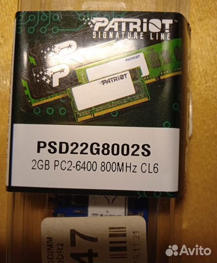 Оперативная память Patriot 2Gb DDR-II 800MHz SO-D