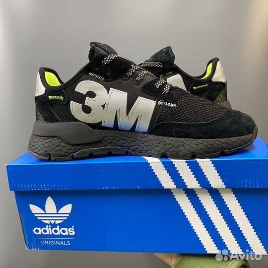 Кроссовки Adidas Nite Jogger 3M Core Black Green