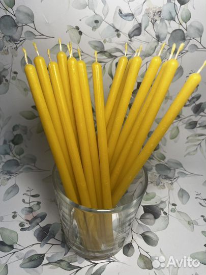 Свечи часовые из воска ручная работа