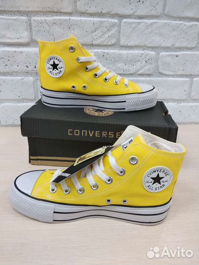 Кеды converse yellow