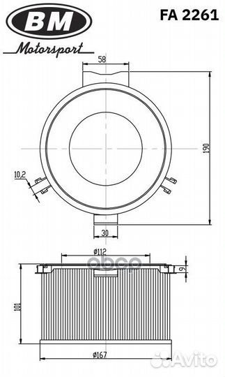 Фильтр салонный, VW T4VW T4 FA2261 BM-Motorsport