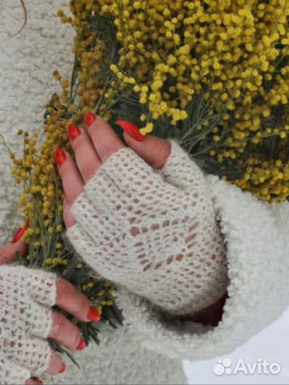 Митенки вязаные
