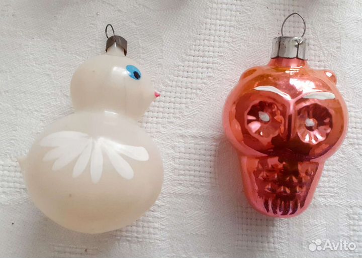 Елочные игрушки ссср. Птички, рыбки, насекомые