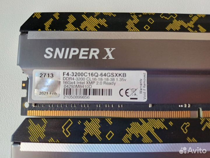 Оперативная память g.skill ddr4 32gb (2x16)