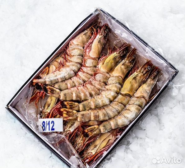Тигровая креветка с головой 8/12