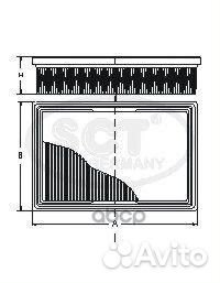 Фильтр воздушный ssang yong actyon/kyron 06